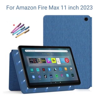 เคสแท็บเล็ตหนัง PU แม่เหล็ก พร้อมขาตั้ง สําหรับ Amazon Fire Max 11 11 นิ้ว 13th Gen Funda Amazon Fire Max 11 นิ้ว 2023