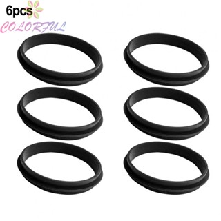 【COLORFUL】Sealing Ring Daily Use Food Grade Replacement Without Odor 6 Pcs BPA-free Black