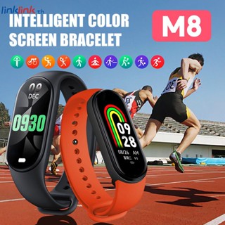 ใหม่ M8 นาฬิกาข้อมือ Smart Watch เชื่อมต่อบลูทูธ วัดอัตราการเต้นหัวใจ ความดันโลหิต เหมาะกับการเล่นกีฬา