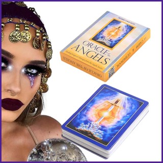 ไพ่ทาโรต์ Oracle Cards Deck 44 ชิ้น แบบพกพา เกมกระดาน Oracle of Angel สําหรับทํานาย คู่มือ และเล่น