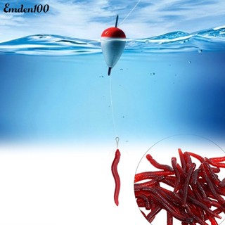 Emden เหยื่อตกปลาปลอม พลาสติก เสมือนจริง สีแดง 100 ชิ้น