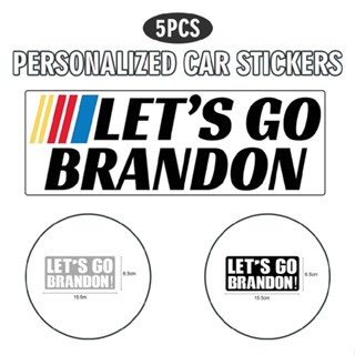 5pcs/set Lets Go Brandon Funny Bumper Decal Self-Adhesive Car Stickers