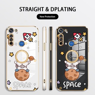 เคสโทรศัพท์มือถือ ซิลิโคนนุ่ม ลายนักบินอวกาศ NASA พร้อมแหวนขาตั้ง สําหรับ Motorola Moto G8 Plus G8 Power Lite G8 Power G8 Play G8