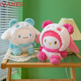 IVANES หมอนตุ๊กตานุ่ม รูปการ์ตูนสุนัข Kuromi Purin Cat Cinnamoroll ของเล่นสําหรับสัตว์เลี้ยง