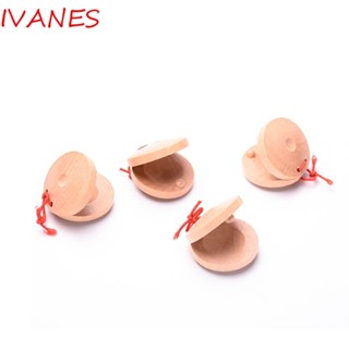 IVANES Castanets ของเล่นไม้ เคาะ สําหรับเด็ก