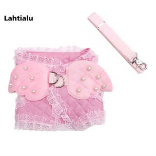 Lahtialu สายจูงสัตว์เลี้ยง เสื้อกั๊ก ประดับไข่มุกน่ารัก สําหรับสุนัข