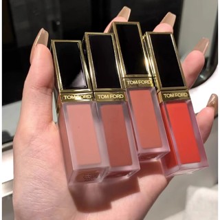 Tom Ford TF ใหม่ ลิปสติก เนื้อกํามะหยี่ สีดํา สีทอง 124 # SECRET RENDEZVOUS Chestnut สีแดง สีน้ําตาล