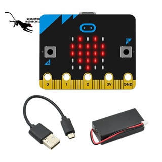 Micro:bit V1.5 บอร์ดไมโคร:Bit Smart Car Kit/Qtruck/Python Education BBC Microbit หุ่นยนต์ตั้งโปรแกรมได้ สําหรับ DIY