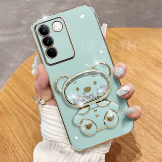 เคสมือถือ แบบนิ่ม พร้อมกระจก กันกระแทก สําหรับ VIVO V27 5G V27E V27 Pro 2023 VivoV27 VivoV27e