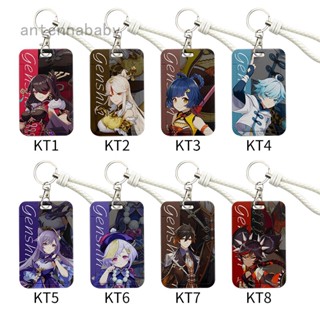 Ab ใหม่ กระเป๋าใส่บัตรอาหาร ลายการ์ตูนอนิเมะ Genshin Impact Card สําหรับนักเรียน
