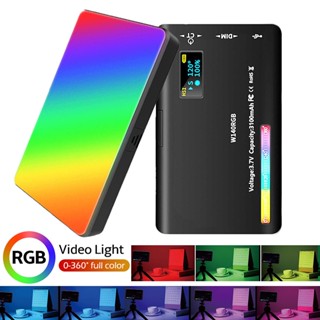 โคมไฟ LED RGB W140 2500-9000K 8W 3100mAh หรี่แสงได้ สําหรับกล้อง DSLR SLR