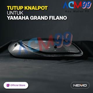 ฝาครอบท่อไอเสียคาร์บอน สําหรับ Yamaha Grand Filano