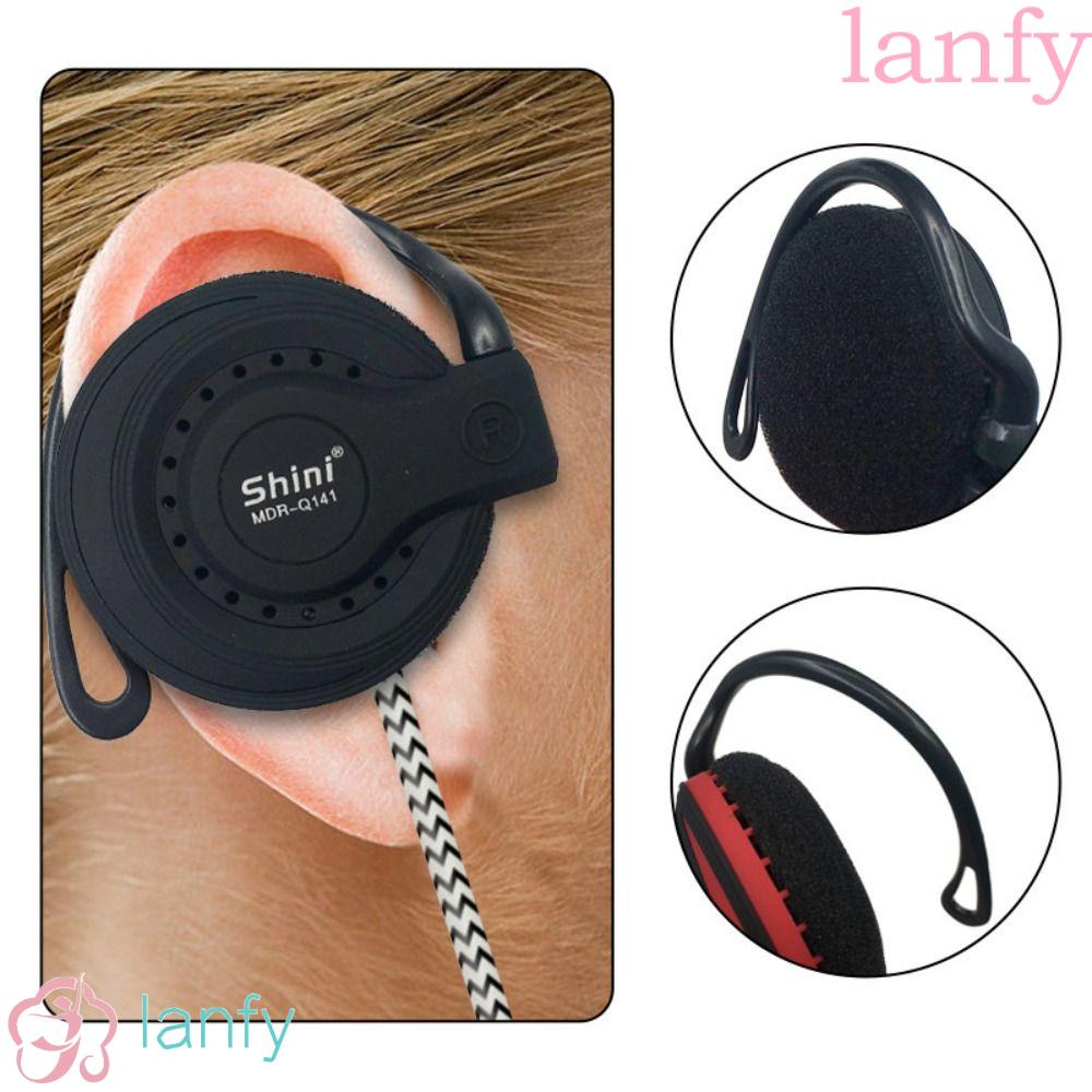 LANFY ชุดหูฟัง แบบตะขอเกี่ยวหู ตัดเสียงรบกวน สําหรับเล่นเกม วิ่ง เล่นกีฬา