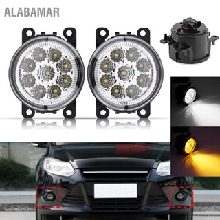 ALABAMAR 9 LED รถรอบไฟตัดหมอกหน้า DRL ไฟวิ่งกลางวันสำหรับฟอร์ดโฟกัส