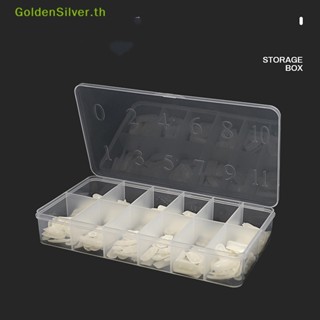 Goldensilver กล่องพลาสติกเปล่า 12 ช่อง สีเงิน สําหรับใส่อุปกรณ์ตกแต่งเล็บ TH