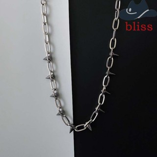 BLISS สายโซ่คาดเอว ประดับหมุด สีเงิน สไตล์ฮิปฮอป สําหรับผู้ชาย และผู้หญิง