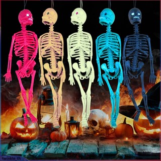 20cm Tricky Frightening Human Skeleton Human Body Bones Model Mini Figure Funny Tricks Keychain Decor Children Prank Halloween Toys (twinkle.th)