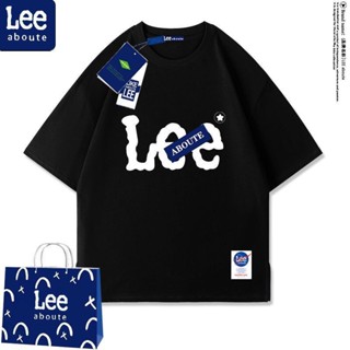 เสื้อยืดแขนสั้น ทรงหลวม พิมพ์ลาย Lee Lee แฟชั่นฤดูร้อน สําหรับผู้ชาย