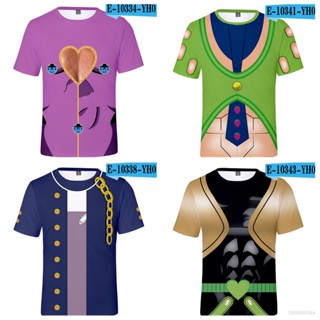 23 เสื้อยืดแขนสั้นลําลอง พิมพ์ลายอนิเมะ JoJos Bizarre Adventure Kuujou Joutarou 3D โอเวอร์ไซซ์ สําหรับทุกเพศ