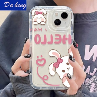 เคสโทรศัพท์มือถือใส แบบนิ่ม ลายกระต่าย กันกระแทก สําหรับ Apple Iphone 14Promax 12 13 XR XS 78plus 11 JFNB