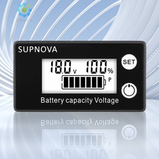 โวลต์มิเตอร์ดิจิทัล DC 8V-100V หน้าจอ LCD สําหรับลิเธียมเซลล์ [Hidduck.th]