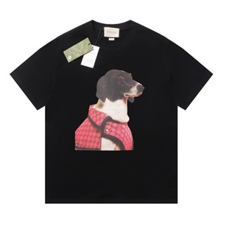 G33-เสื้อยืดคอกลม แขนสั้น พิมพ์ลายสุนัขตัวใหญ่ แฟชั่นใหม่ สําหรับผู้ชาย และผู้หญิง DYIJGH