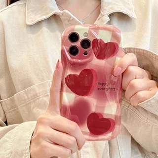 เคสโทรศัพท์มือถือ กันกระแทก ลายหัวใจ สีแดง สําหรับ Apple Iphone 14pro 13 11 12 max WDAK