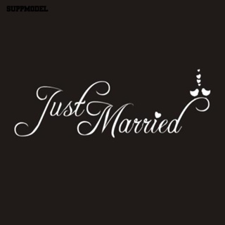 [SML.z] สติกเกอร์กันน้ํา ลาย Just Married Letter สําหรับตกแต่งหน้าต่างรถยนต์ งานแต่งงาน