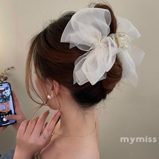 Mymiss1- กิ๊บติดผม รูปโบว์ ฉลาม สไตล์เจ้าหญิง หรูหรา เครื่องประดับ สําหรับผู้หญิง