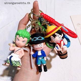 Strongaroetrtu พวงกุญแจวันพีช รูปลิง D. พวงกุญแจ จี้ตุ๊กตาการ์ตูน Luffy Tony Chopper Roronoa Zoro สําหรับห้อยกระเป๋า