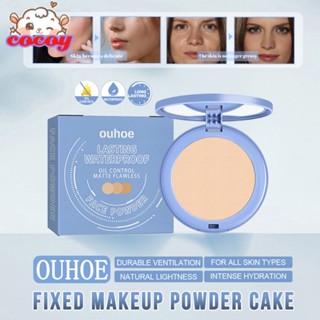 cocoy 【พร้อมส่ง】 Ouhoe Makeup Powder Cake Flawless Lasting Not Easy To Take Off Makeup Makeup Powder Cake Natural Light Breathable Makeup Powder Cake