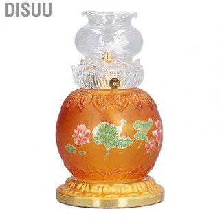 Disuu Buddhist Temple Flower Light Glazed Buddha Oil Lamp For Sacrifices US