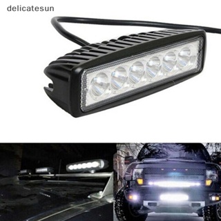 Delicatesun ไฟสปอตไลท์ LED 6 ดวง 18W DRL สว่างมาก กันน้ํา สําหรับรถยนต์ รถบรรทุก SUV 12V