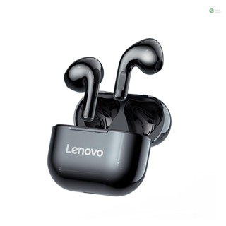 [พร้อมส่ง] หูฟังบลูทูธไร้สาย Lenovo LP40 พร้อมคอยล์เคลื่อนไหว 13 มม. ความทนทานยาว สีดํา สําหรับเล่นกีฬา