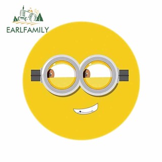 Earlfamily สติกเกอร์ไวนิล ลายมินเนี่ยน 3D 13 ซม. x 12.5 ซม. สําหรับติดตกแต่งรถยนต์