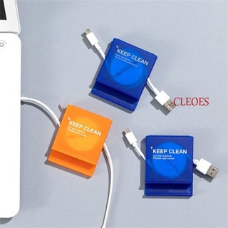 CLEOES กล่องเก็บสายชาร์จ USB ทรงสี่เหลี่ยม แบบพกพา