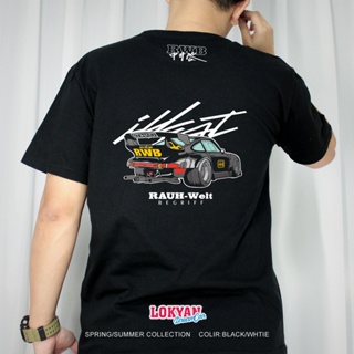 Attitude RWB เสื้อยืดลําลอง ผ้าฝ้าย แขนสั้น พิมพ์ลายการ์ตูนคลื่น 911 สไตล์คลาสสิก