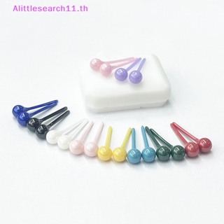 Alittlesearch11 ต่างหูสตั๊ดเซรามิก 4 มม. หลากสี 1 คู่