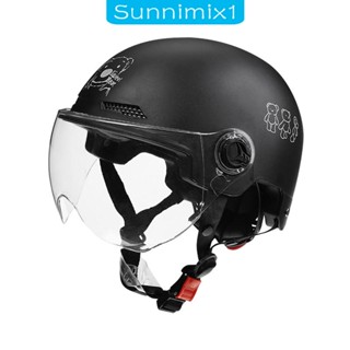 [Sunnimix1] เส้นรอบวงศีรษะ แบบครึ่งหน้า ระบายอากาศ น้ําหนักเบา ปรับได้ 55 ถึง 60 ซม. สําหรับรถมอเตอร์ไซด์