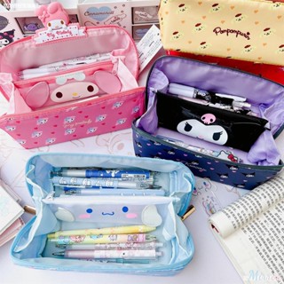 Sanrio ความจุขนาดใหญ่ Multi-Layer Pencil Case Creative น่ารักการ์ตูน Kuromi My Melody Aesthetic เด็กกล่องดินสอเครื่องเขียนนักเรียนกระเป๋า M