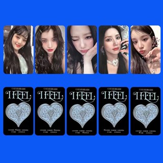 โปสการ์ดอัลบั้มรูปภาพ I-DLE I FEEL Lomo Cards GIDLE Member SHUHUA YUQI MINNIE SOYEON MIYEON Kpop จํานวน 5 ชิ้น ต่อชุด