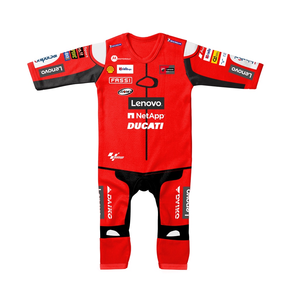 ชุดจั๊มสูท ลาย MOTO GP 2019 Ducati Racing Motorcycle สําหรับเด็กผู้ชาย และเด็กผู้หญิง 2023