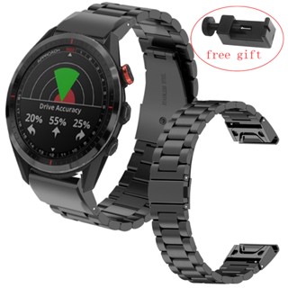 สายนาฬิกาข้อมือ โลหะสเตนเลส อุปกรณ์เสริม สําหรับ Garmin Approach S62