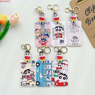 Maurice เคสใส่บัตรเครดิต ลายการ์ตูนชินจังน่ารัก พับเก็บได้ สําหรับนักเรียน