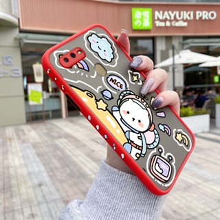 เคสโทรศัพท์มือถือแบบแข็ง ใส กันกระแทก ลายการ์ตูนอวกาศ มีลายด้านข้าง สําหรับ OPPO A12 A12s A5s A7 A11K