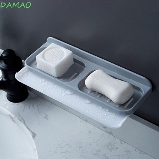 Damao ถาดวางสบู่ แบบสองช่อง ระบายน้ําได้ สําหรับติดผนัง