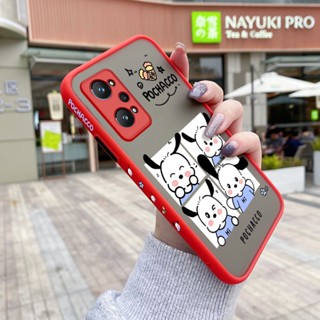 เคสซิลิโคนใส ขอบสี่เหลี่ยม กันกระแทก ลายการ์ตูน Pochacco น่ารัก สําหรับ Realme GT Neo 2 GT2 GT 2 Q5 Pro 5G GT Neo 3T