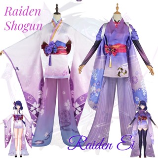 ชุดคอสเพลย์ Raiden Shogun Genshin Impact Raiden Ei Beelzebul สีม่วง สําหรับผู้หญิง [BL]