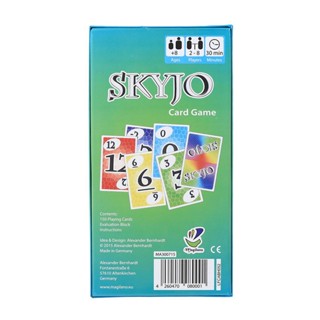 Magilano SKYJO การ์ดเกม The Ultimate สําหรับเด็ก และผู้ใหญ่ เกมกระดานที่เหมาะอย่างยิ่ง สําหรับตลก สนุกสนาน และน่าตื่นเต้น เล่นได้นานหลายชั่วโมงกับเพื่อน และครอบครัว ID5F