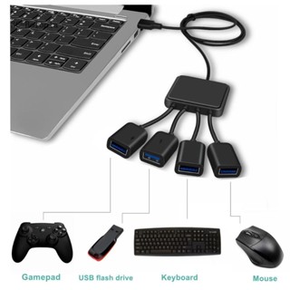 【PC】อะแดปเตอร์ฮับ Usb 2 0 4 พอร์ต สําหรับพัดลม USB คีย์บอร์ด เมาส์